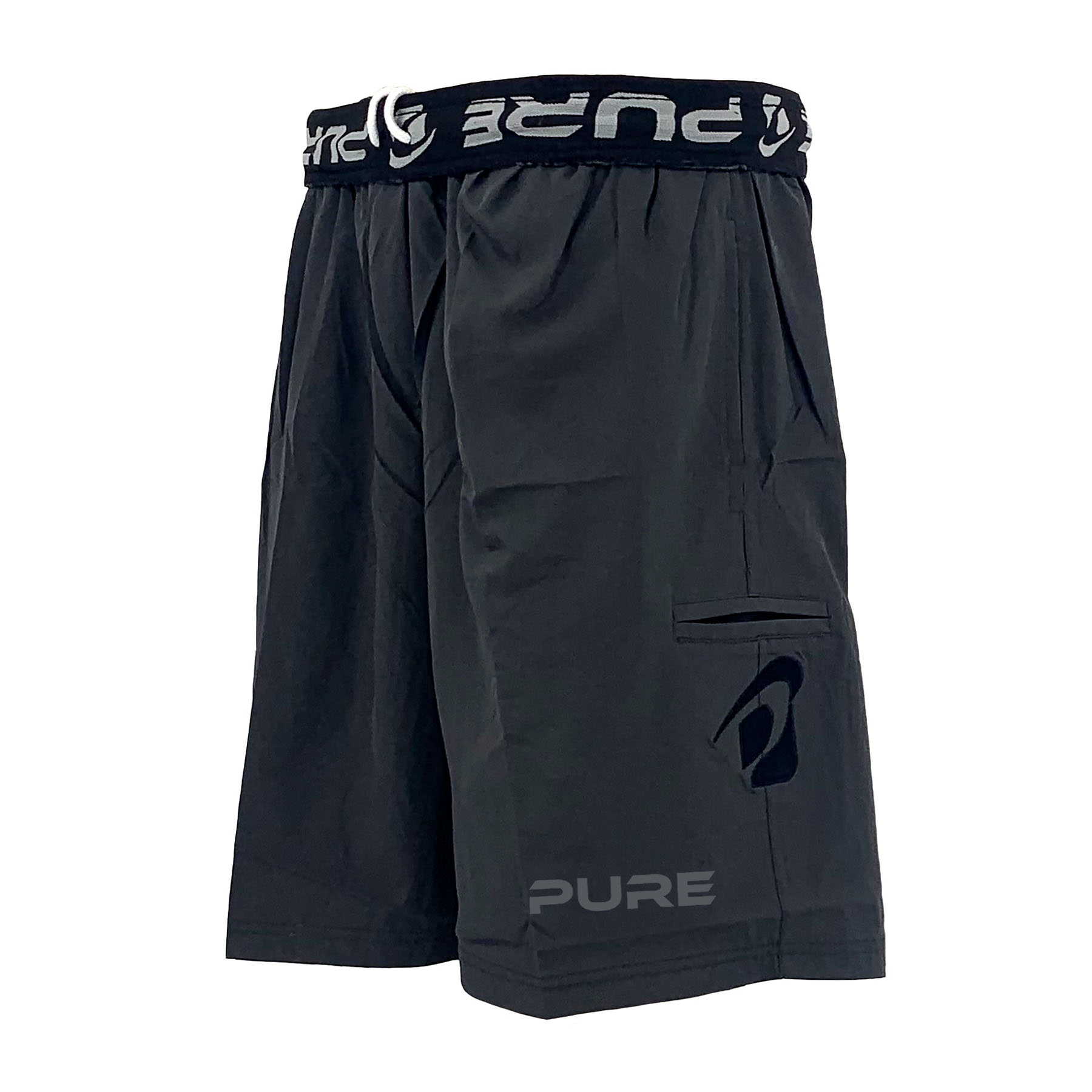 Pure Men's Shorts – Charcoal w/ Reflective Logo (4XL Closeout