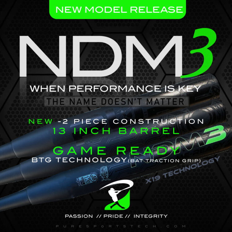 2022 NDM3 - Game Ready Hot 2pc 13" Softball Bat - New X19 and BTG Technology!