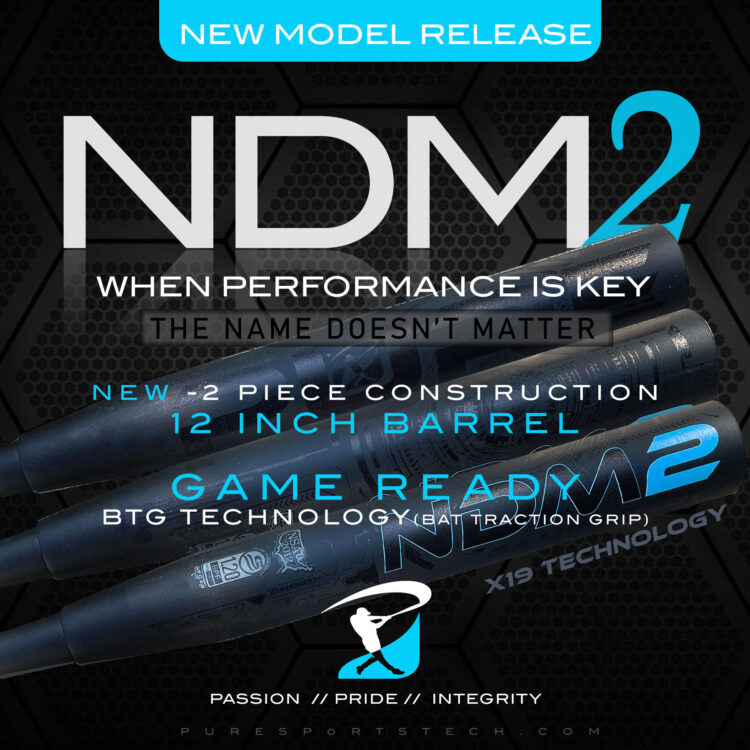 2022 NDM2 - Game Ready Hot 2pc 12" Softball Bat - New X19 and BTG Technology!