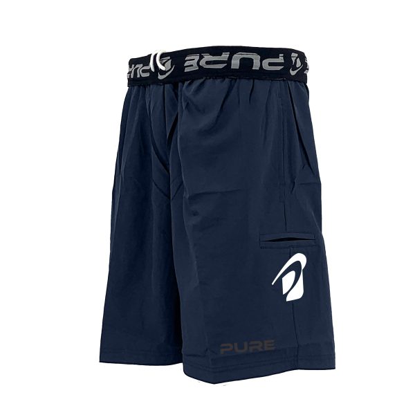 Pure Men's Shorts - Navy Blue w/ Reflective Logo - Image 2