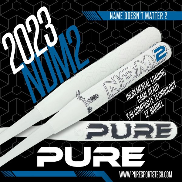 Sold Out! 2023 NDM2 - Game Ready Hot 2pc 12" Softball Bat - New X19 and BTG Technology!
