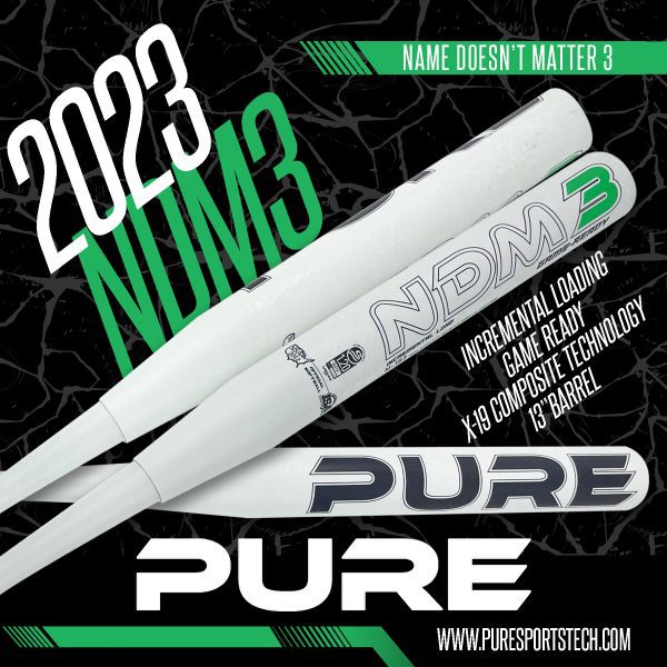 Sold Out! 2023 NDM3 - Game Ready Hot 2pc 13" Softball Bat - New X19 and BTG Technology!