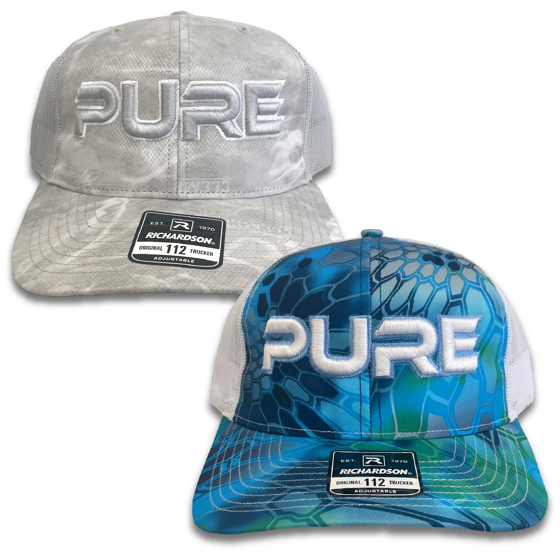 Richardson 112P Patterned Trucker Snapback – #SWINGPURE