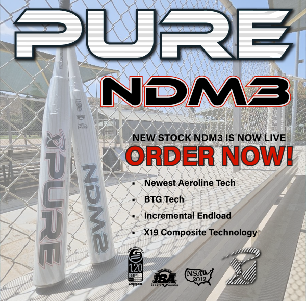 NDM3 - Game Ready Hot 2pc 13" Softball Bat - X19 and BTG Technology! (Sold Out)